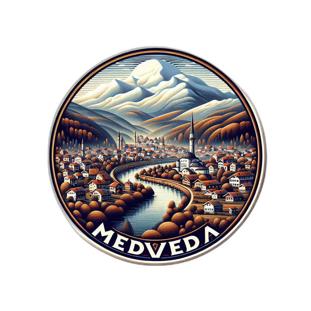 Medveda Serbia_updated Souvenir Die Cut Flat Magnet Image 1