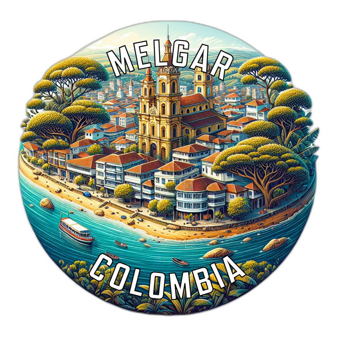 Melgar Colombia Souvenir Die Cut Flat Magnet Image 1