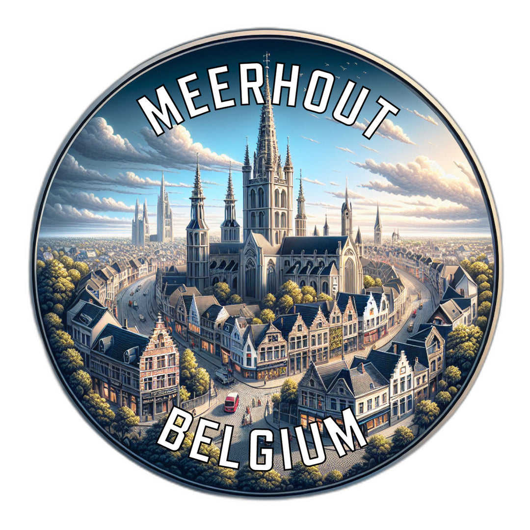 Meerhout Belgium Souvenir Die Cut Flat Magnet Image 1