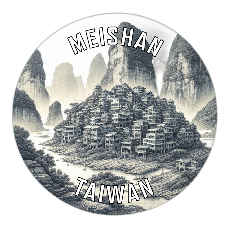 Meishan Taiwan Souvenir Die Cut Flat Magnet Image 1