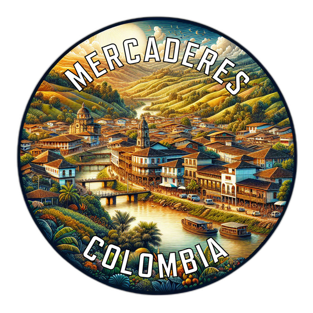 Mercaderes Colombia Souvenir Die Cut Flat Magnet Image 1