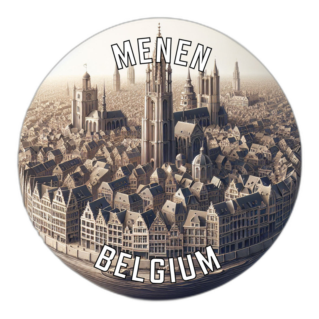 Menen Belgium Souvenir Die Cut Flat Magnet Image 1