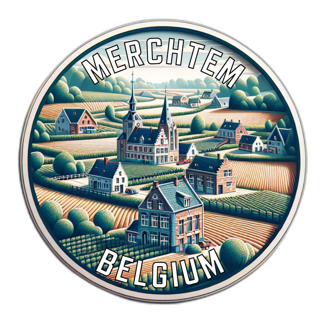 Merchtem Belgium Souvenir Die Cut Flat Magnet Image 1