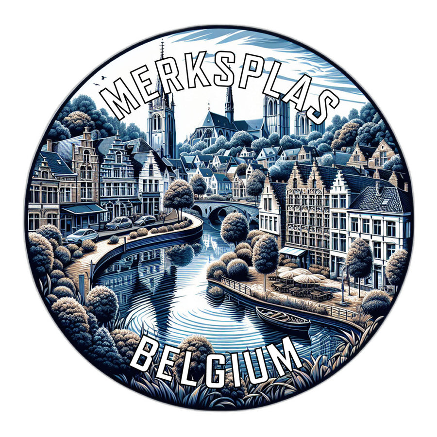 Merksplas Belgium Souvenir Die Cut Flat Magnet Image 1