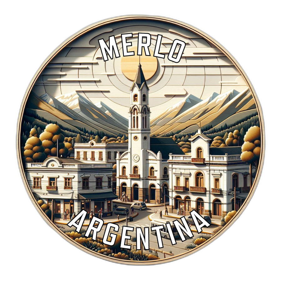 Merlo Argentina Souvenir Die Cut Flat Magnet Image 1