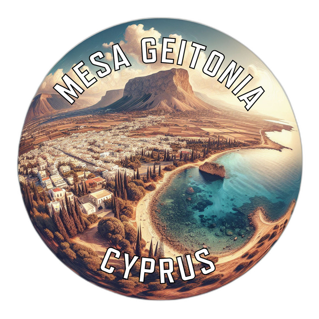 Mesa Geitonia Cyprus Souvenir Die Cut Flat Magnet Image 1