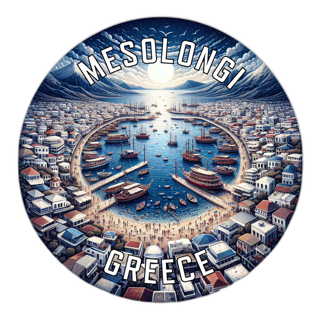 Mesolongi Greece Souvenir Die Cut Flat Magnet Image 1