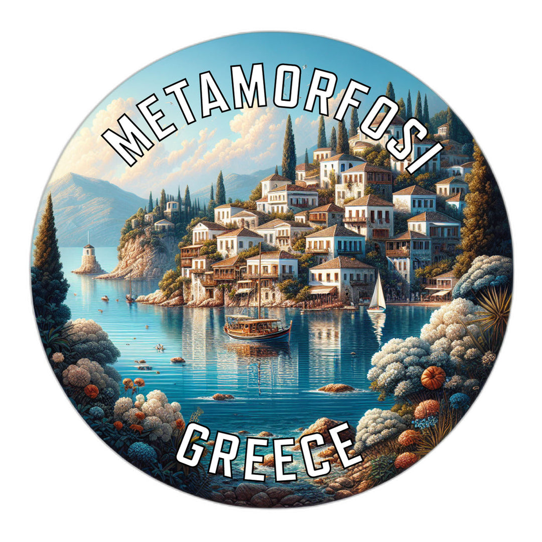 Metamorfosi Greece Souvenir Die Cut Flat Magnet Image 1