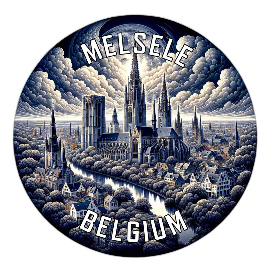 Melsele Belgium Souvenir Die Cut Flat Magnet Image 1