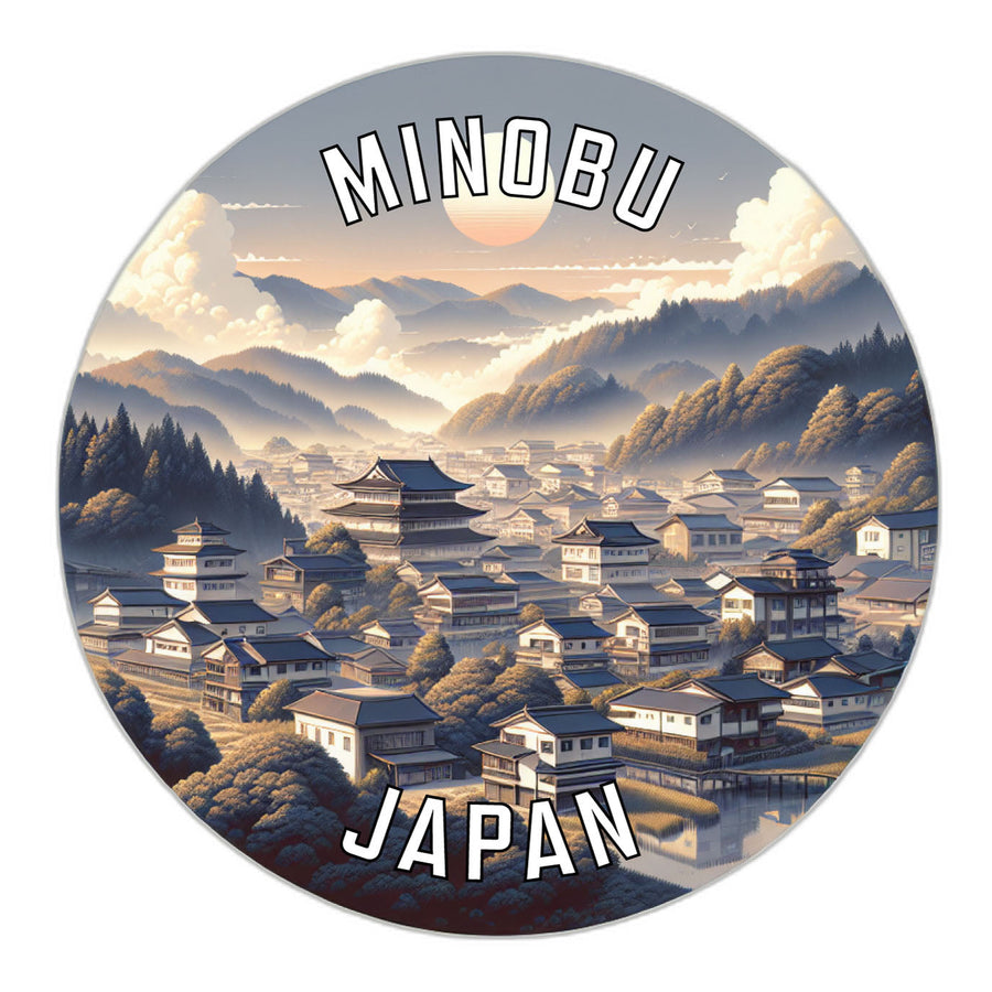 Minobu Japan Souvenir Die Cut Flat Magnet Image 1