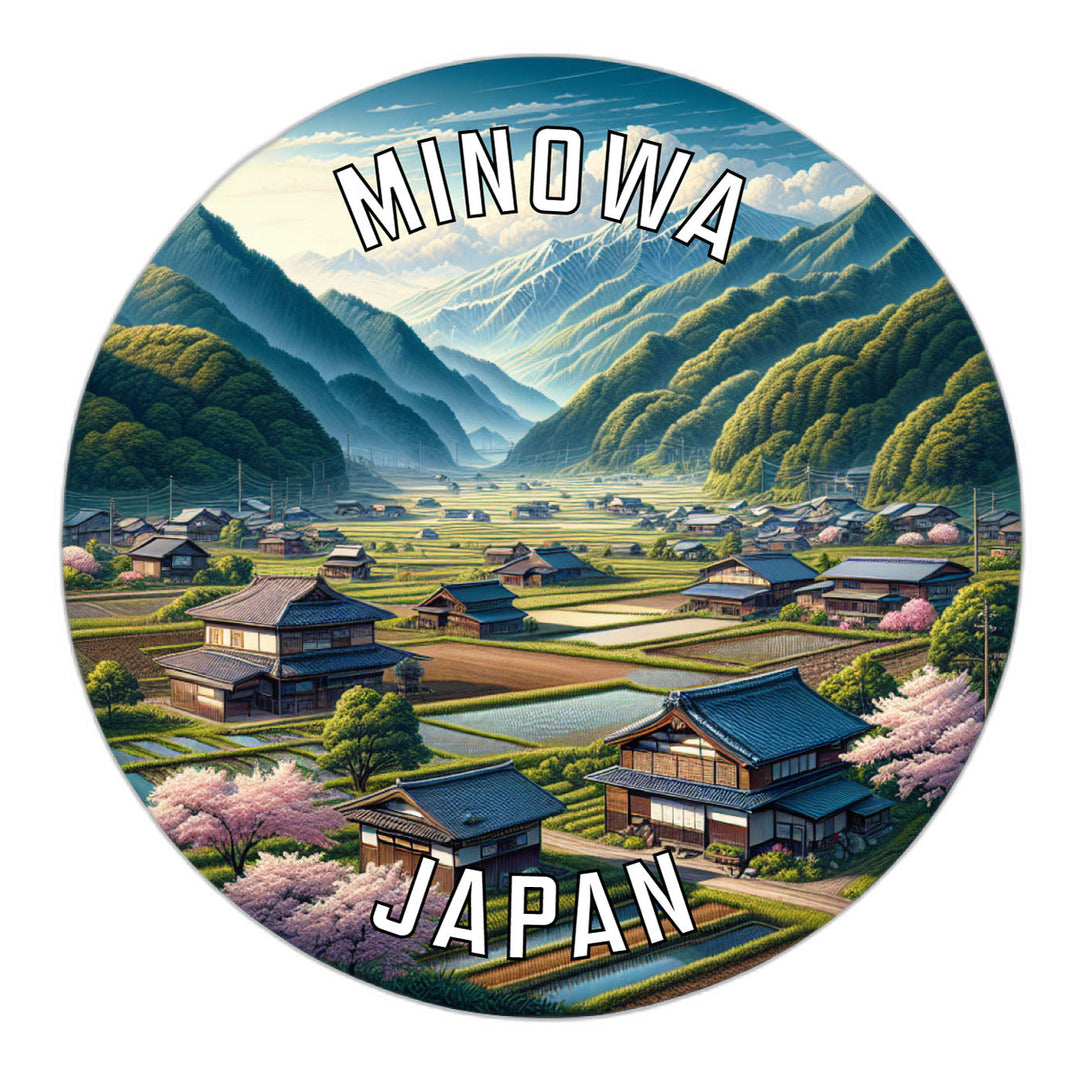 Minowa Japan Souvenir Die Cut Flat Magnet Image 1