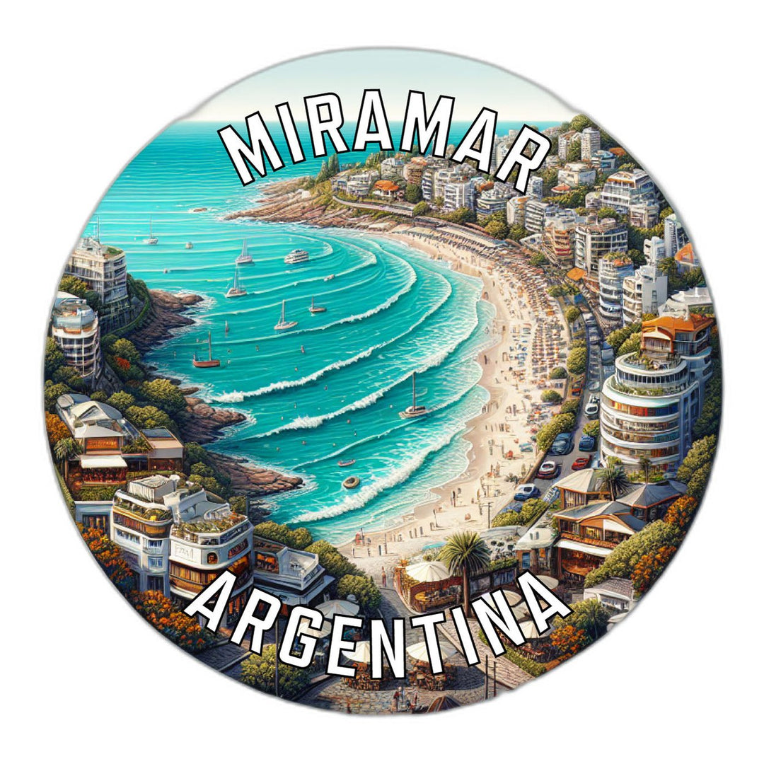 Miramar Argentina Souvenir Die Cut Flat Magnet Image 1