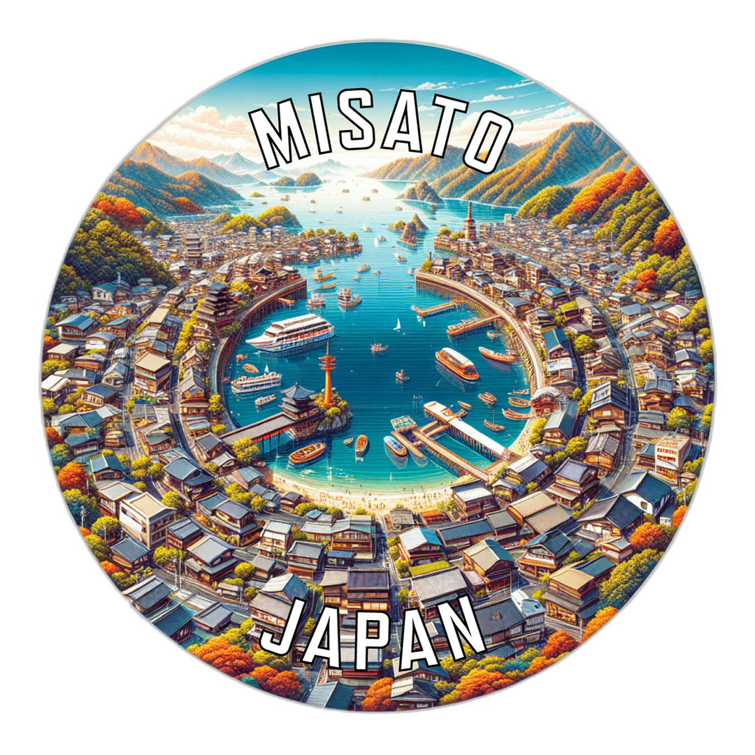 Misato Japan Souvenir Die Cut Flat Magnet Image 1