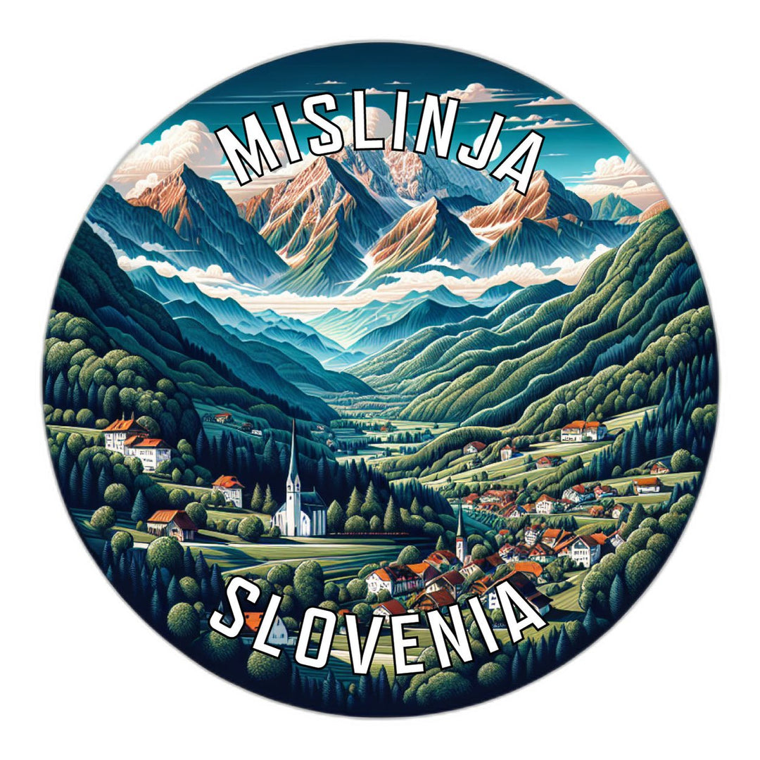 Mislinja Slovenia Souvenir Die Cut Flat Magnet Image 1