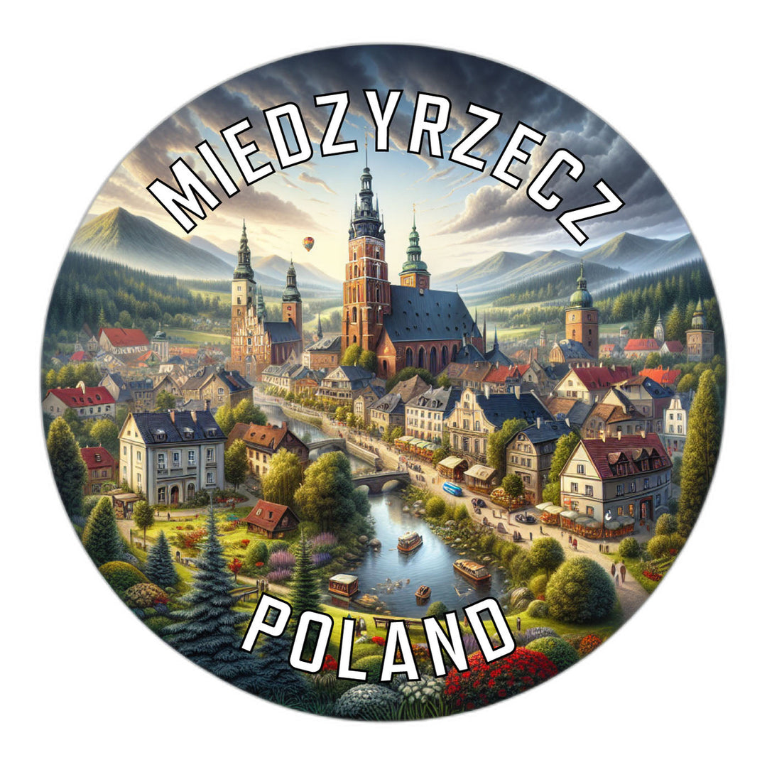 Miedzyrzecz Poland Souvenir Die Cut Flat Magnet Image 1