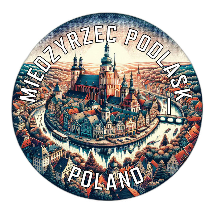 Miedzyrzec Podlaski Poland Souvenir Die Cut Flat Magnet Image 1