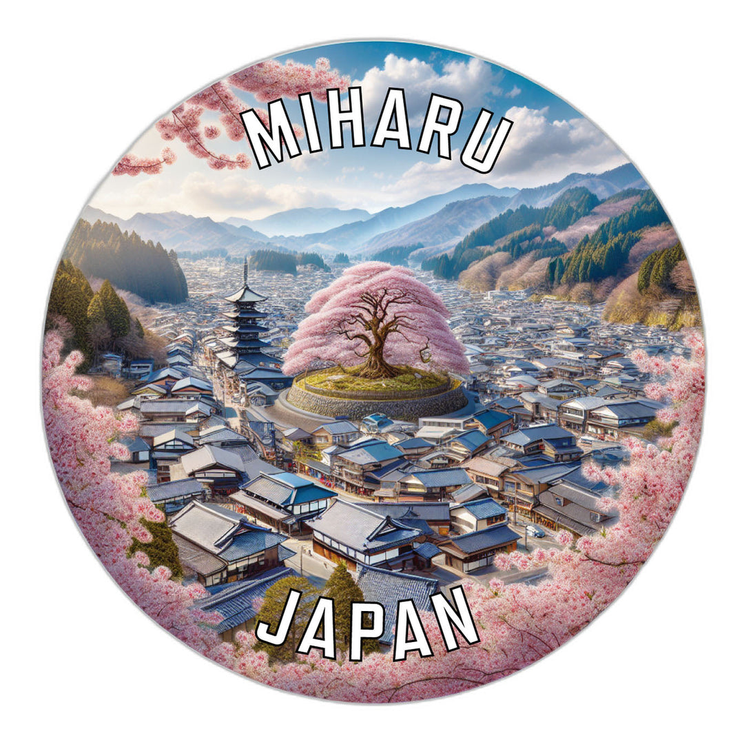 Miharu Japan Souvenir Die Cut Flat Magnet Image 1