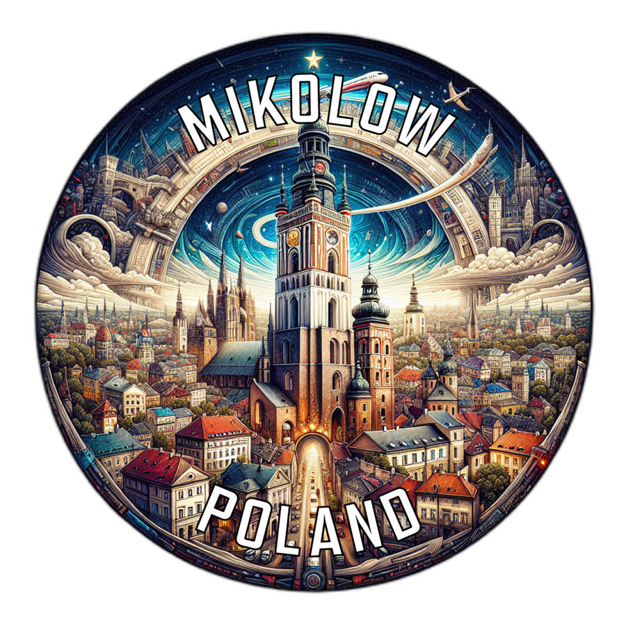 Mikolow Poland Souvenir Die Cut Flat Magnet Image 1