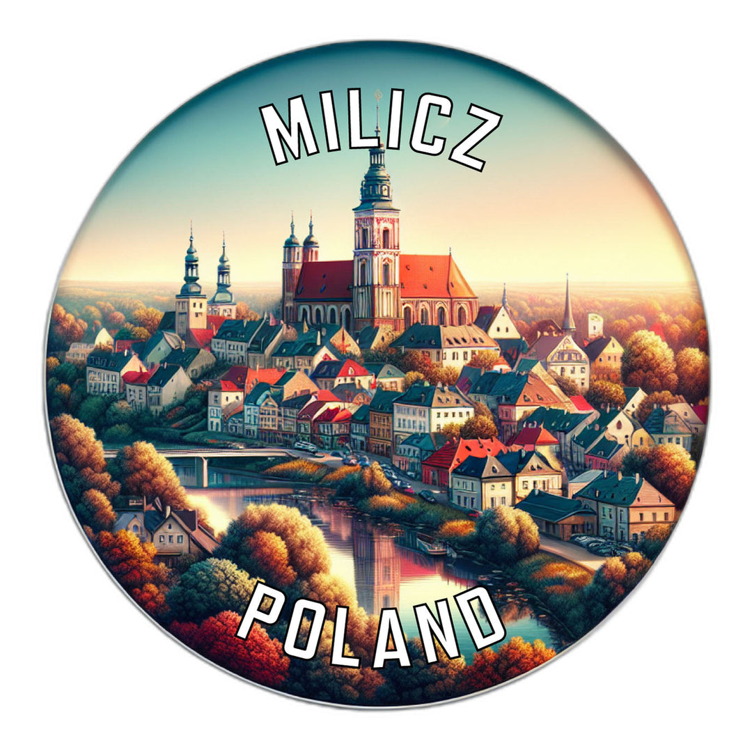 Milicz Poland Souvenir Die Cut Flat Magnet Image 1