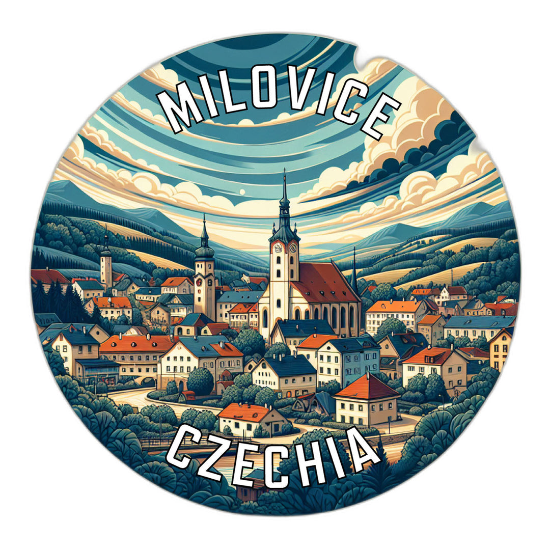 Milovice Czechia Souvenir Die Cut Flat Magnet Image 1