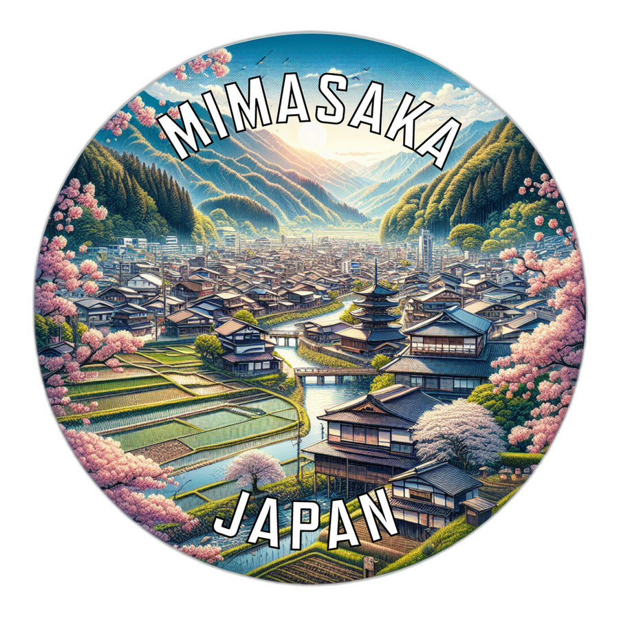 Mimasaka Japan Souvenir Die Cut Flat Magnet Image 1