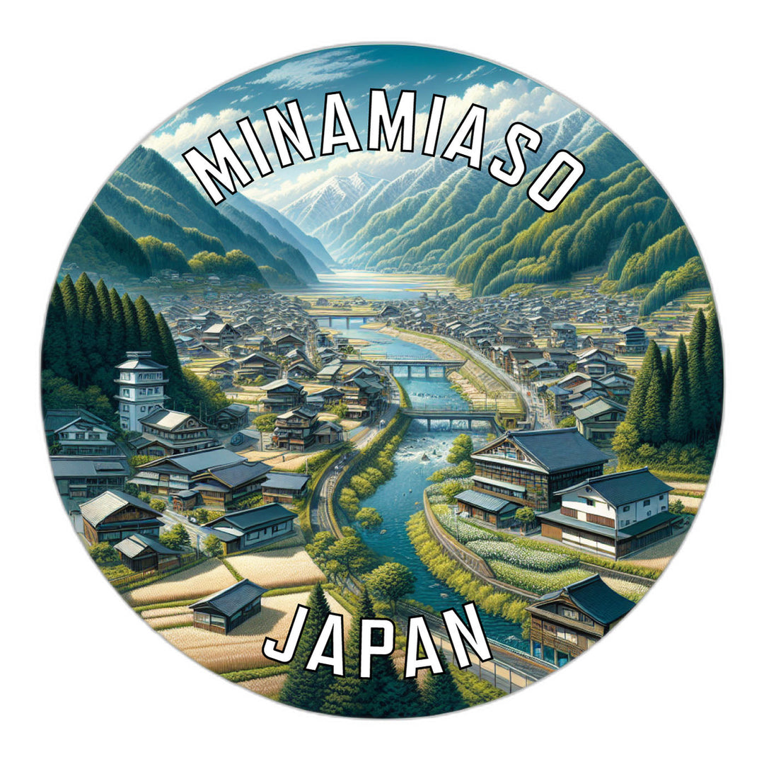 Minamiaso Japan Souvenir Die Cut Flat Magnet Image 1