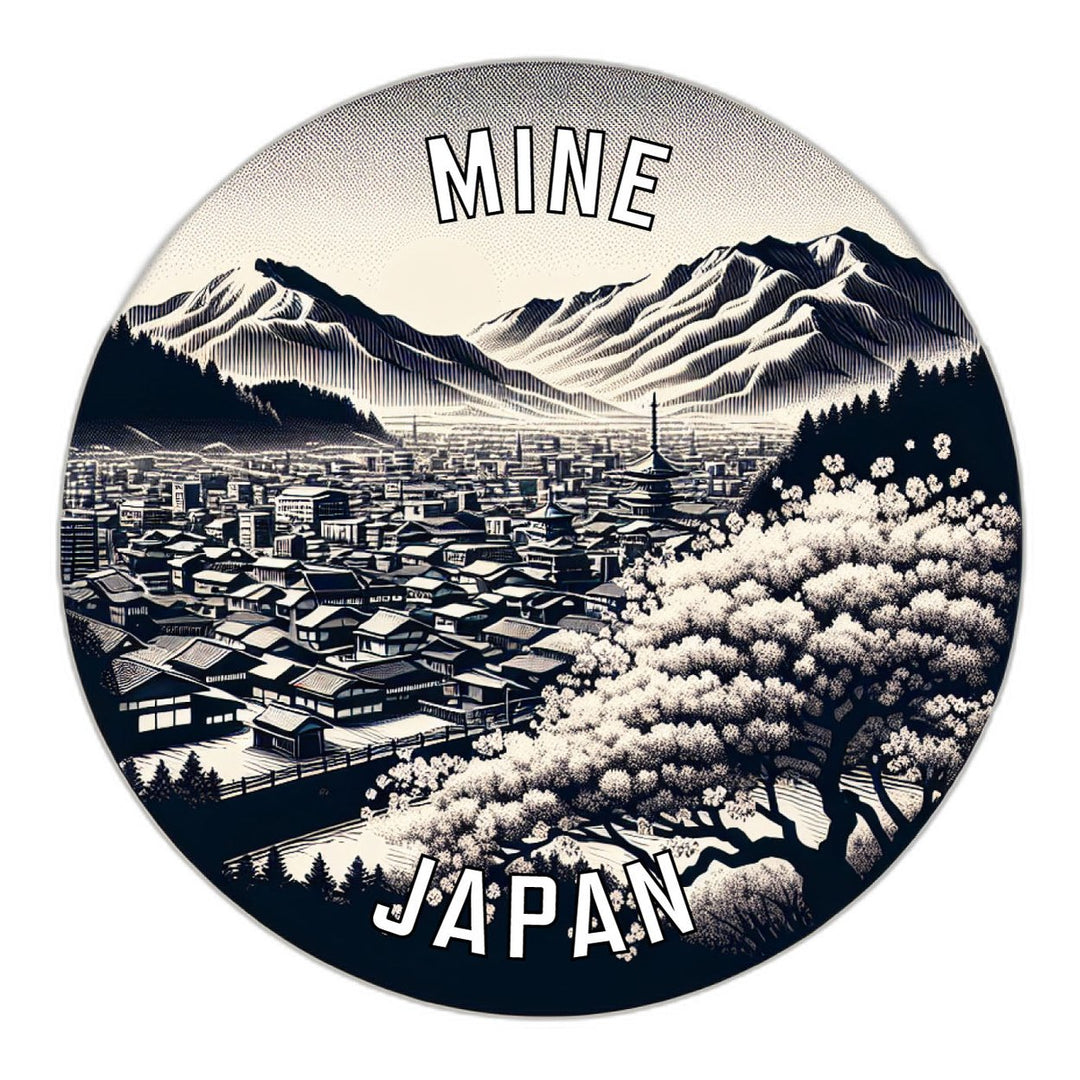 Mine Japan Souvenir Die Cut Flat Magnet Image 1