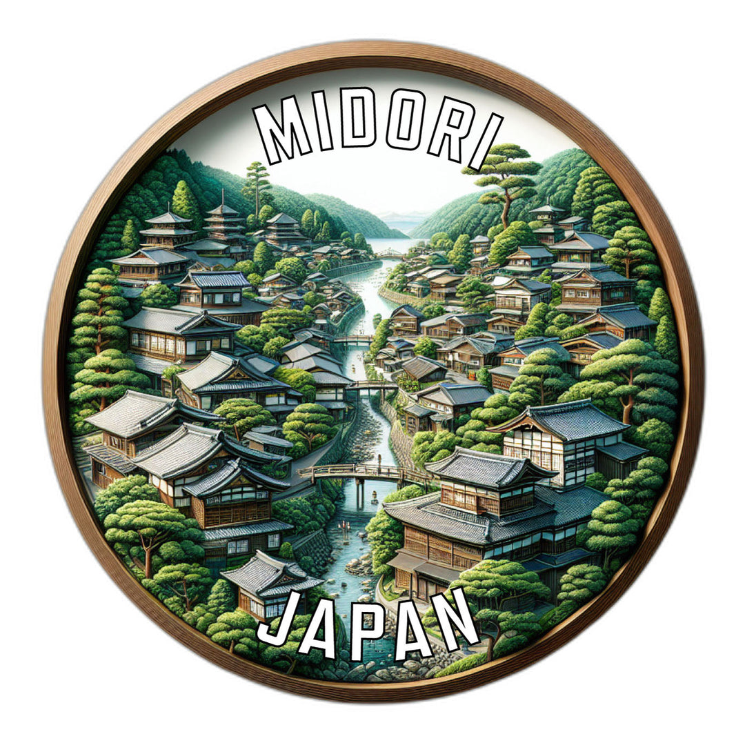 Midori Japan Souvenir Die Cut Flat Magnet Image 1