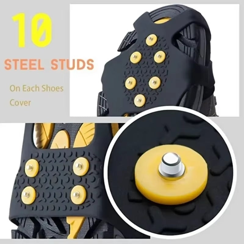 2pcs Anti-Slip Snow Grips with 10 Steel Studs for Ice Snow Traction Image 6