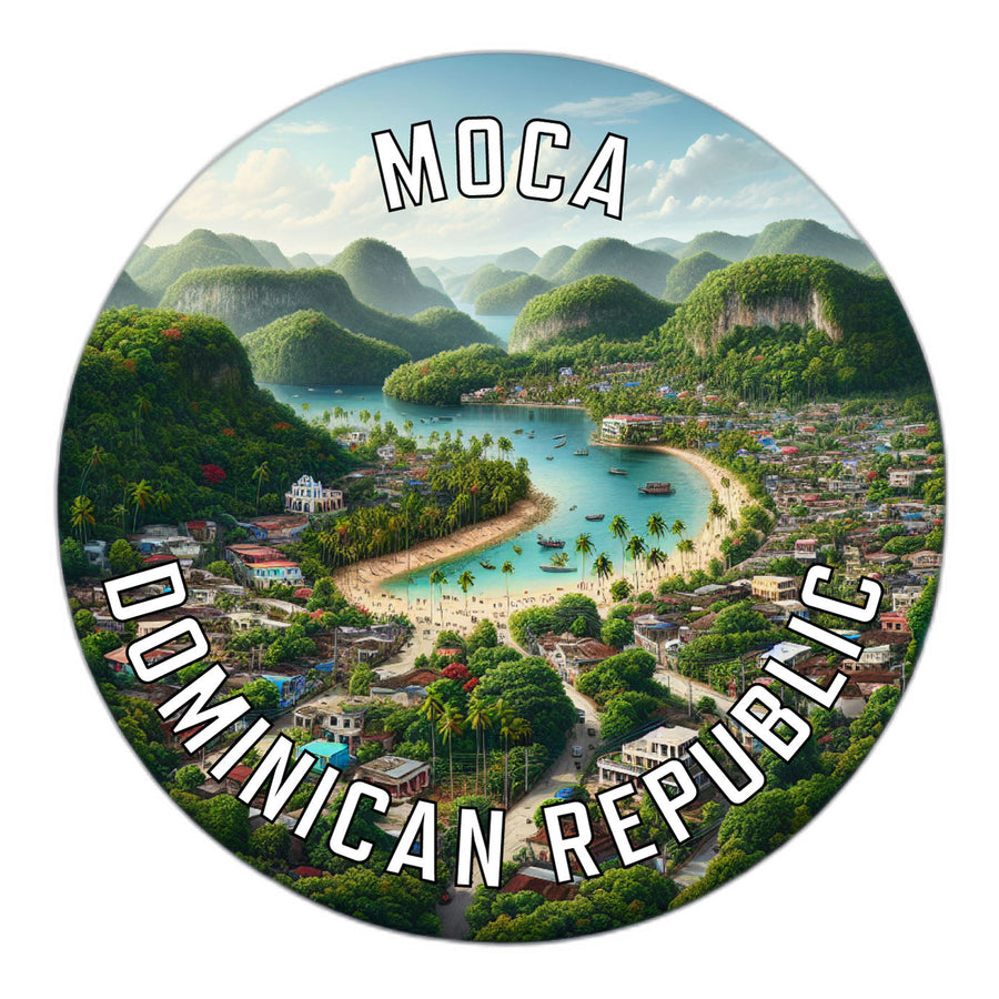 Moca Dominican Republic Souvenir Die Cut Flat Magnet Image 1