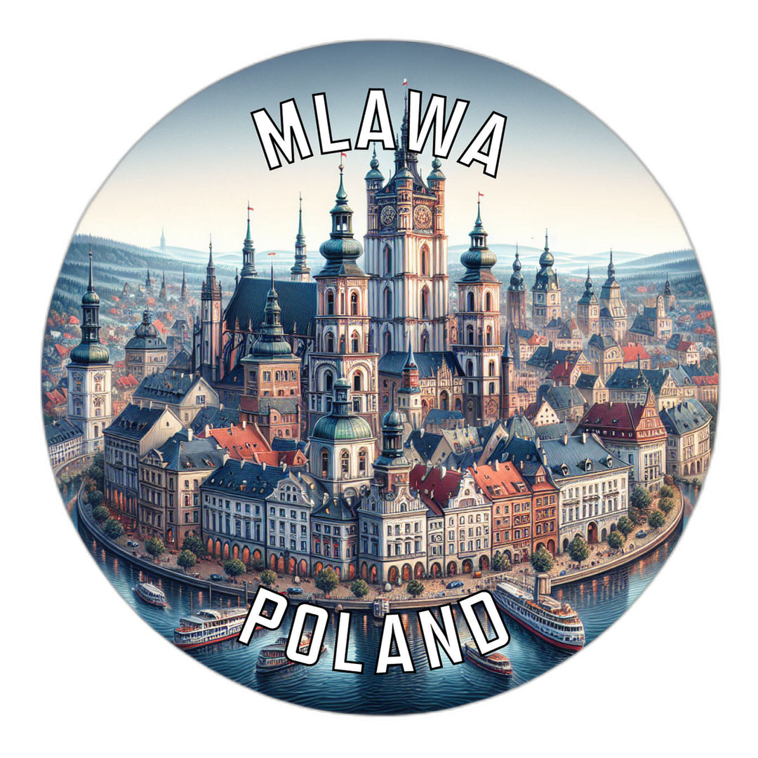 Mlawa Poland Souvenir Die Cut Flat Magnet Image 1