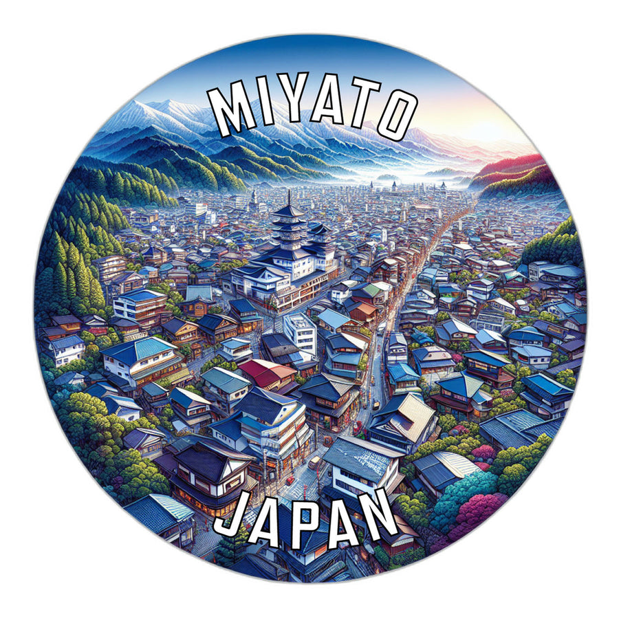 Miyato Japan Souvenir Die Cut Flat Magnet Image 1