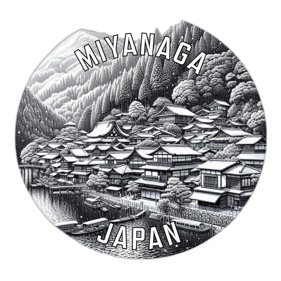 Miyanaga Japan Souvenir Die Cut Flat Magnet Image 1