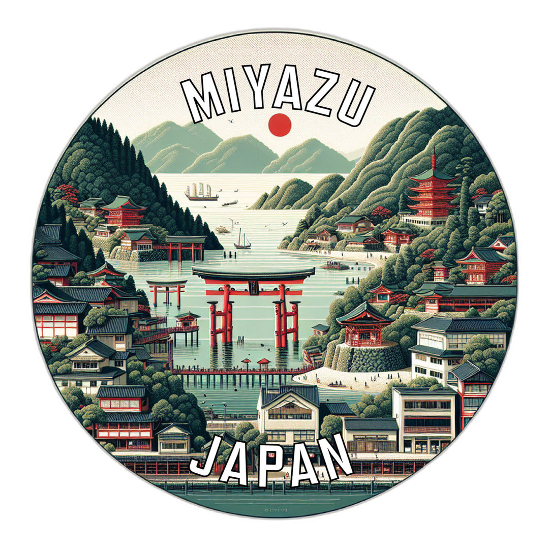 Miyazu Japan Souvenir Die Cut Flat Magnet Image 1