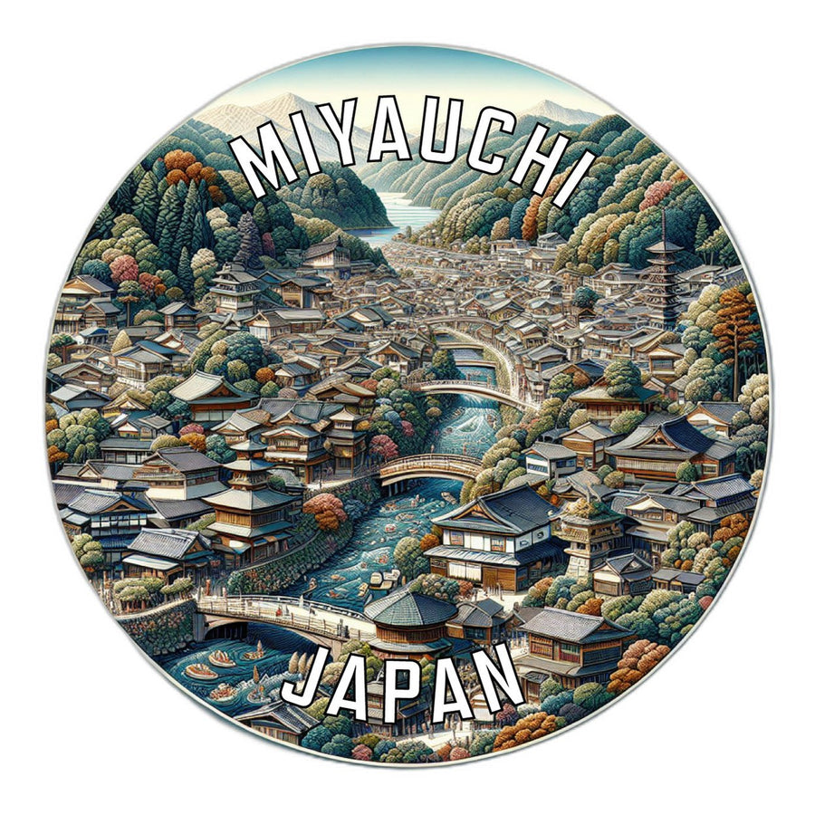 Miyauchi Japan Souvenir Die Cut Flat Magnet Image 1