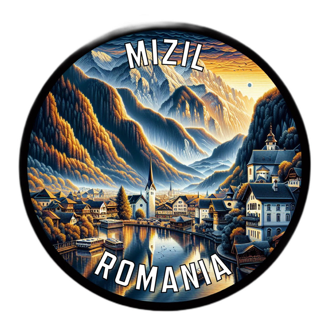 Mizil Romania Souvenir Die Cut Flat Magnet Image 1