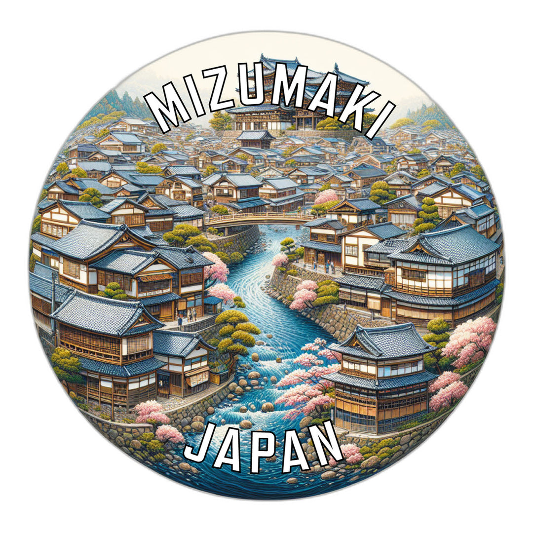 Mizumaki Japan Souvenir Die Cut Flat Magnet Image 1