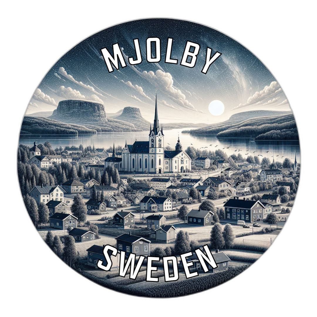 Mjolby Sweden Souvenir Die Cut Flat Magnet Image 1