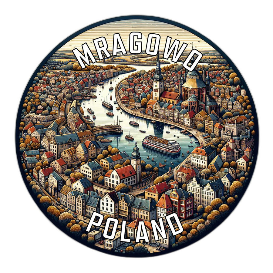 Mragowo Poland Souvenir Die Cut Flat Magnet Image 1