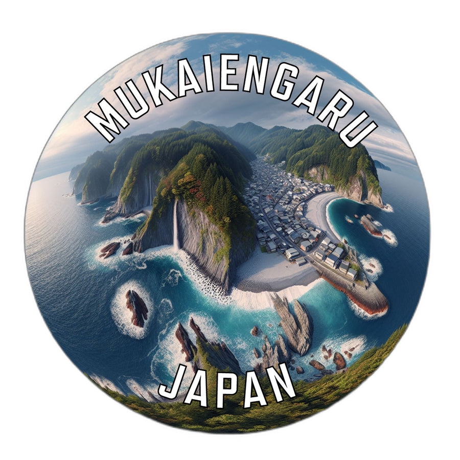 Mukaiengaru Japan Souvenir Die Cut Flat Magnet Image 1