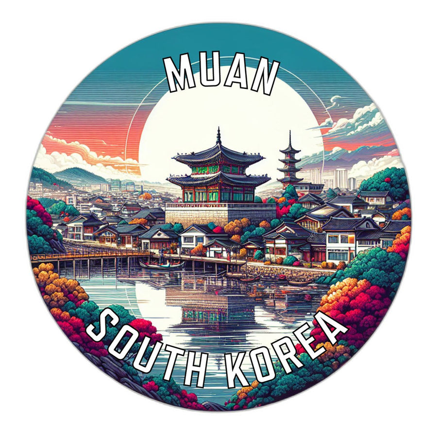 Muan Korea South Souvenir Die Cut Flat Magnet Image 1