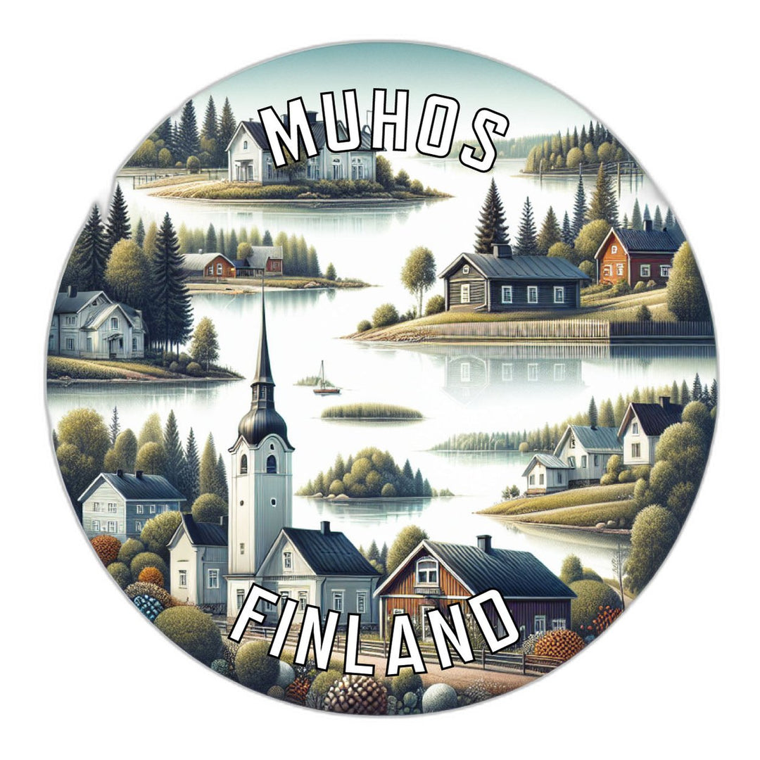 Muhos Finland Souvenir Die Cut Flat Magnet Image 1