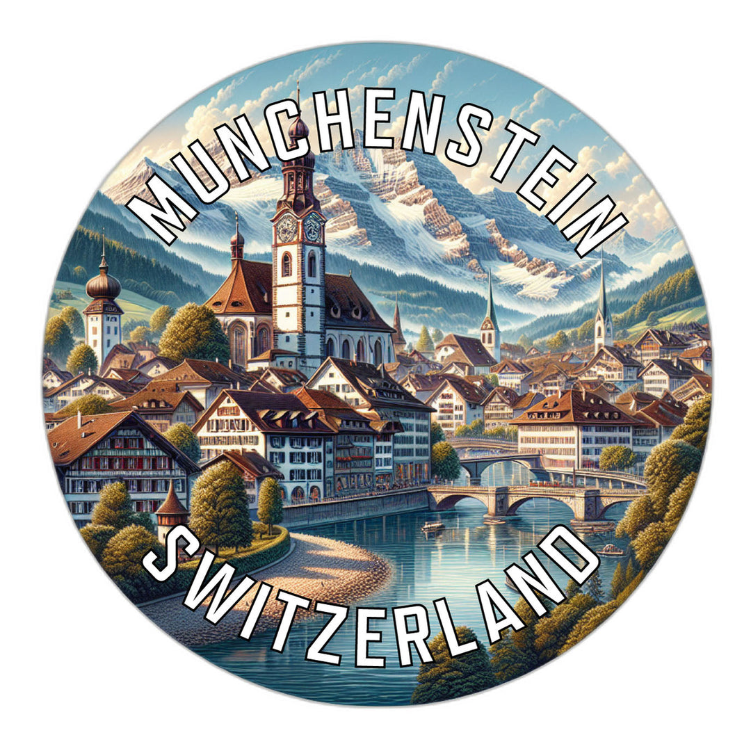 Munchenstein Switzerland Souvenir Die Cut Flat Magnet Image 1