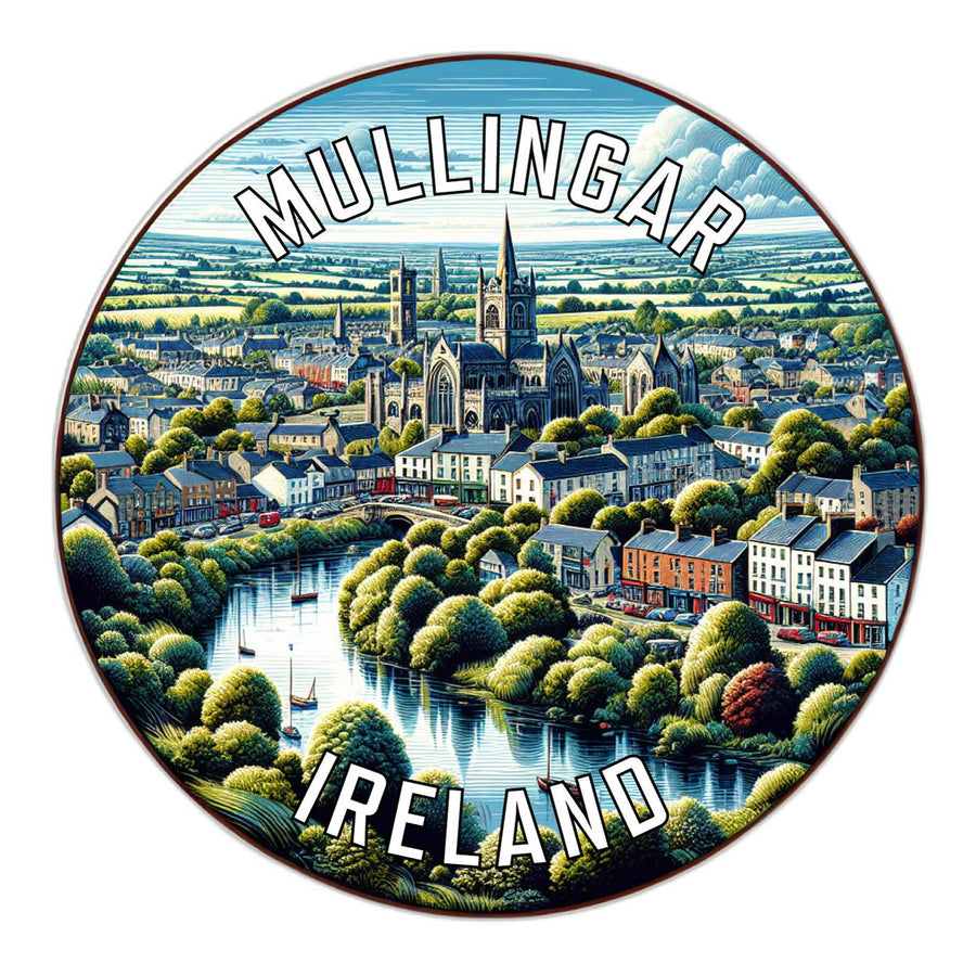 Mullingar Ireland Souvenir Die Cut Flat Magnet Image 1