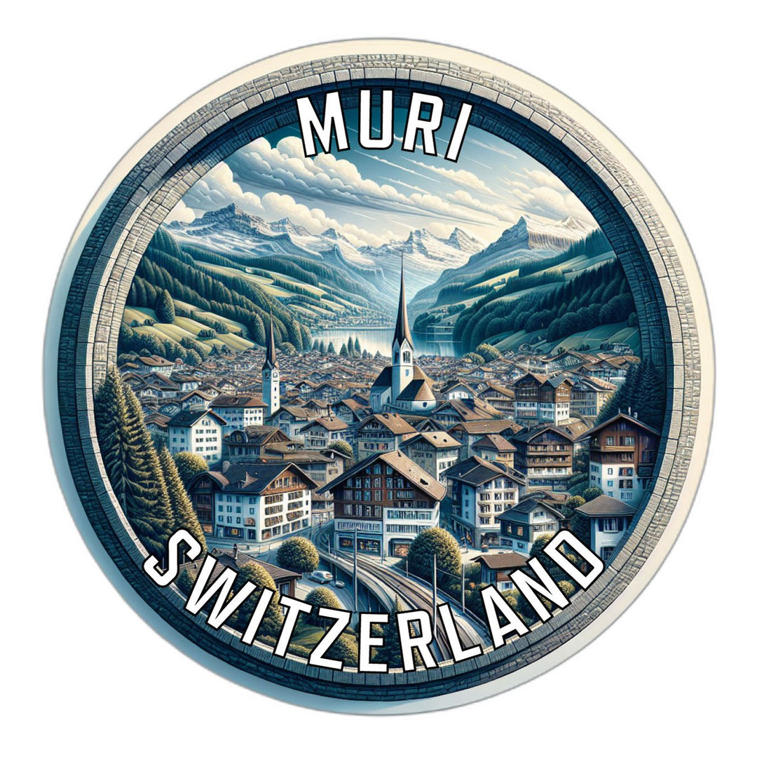 Muri Switzerland Souvenir Die Cut Flat Magnet Image 1