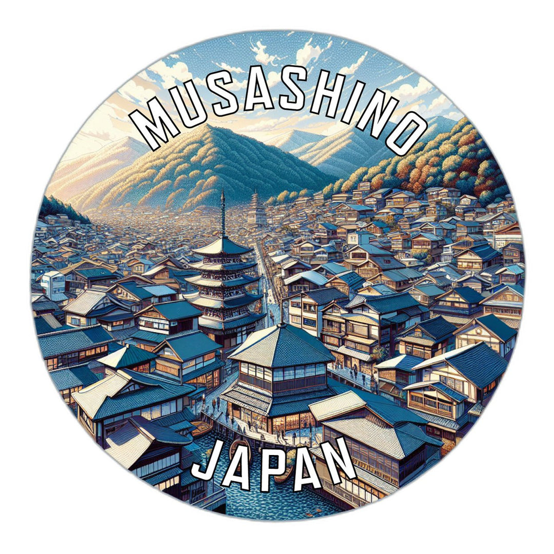 Musashino Japan Souvenir Die Cut Flat Magnet Image 1