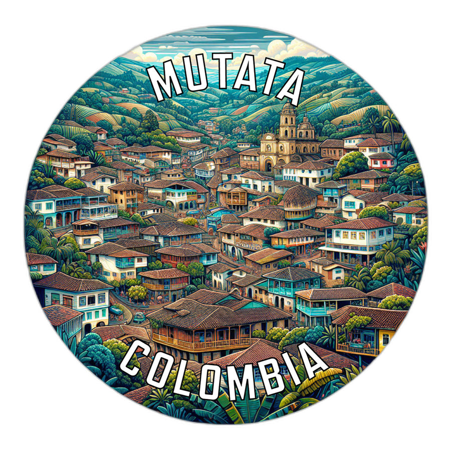 Mutata Colombia Souvenir Die Cut Flat Magnet Image 1