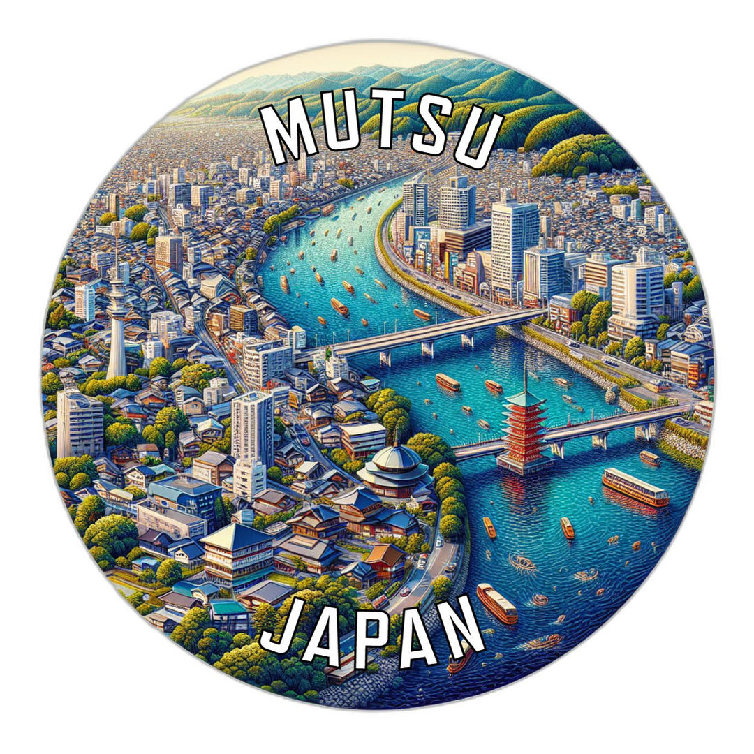 Mutsu Japan Souvenir Die Cut Flat Magnet Image 1