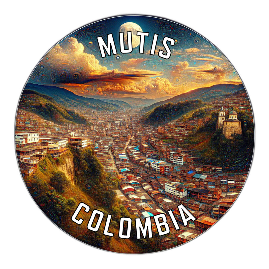 Mutis Colombia Souvenir Die Cut Flat Magnet Image 1