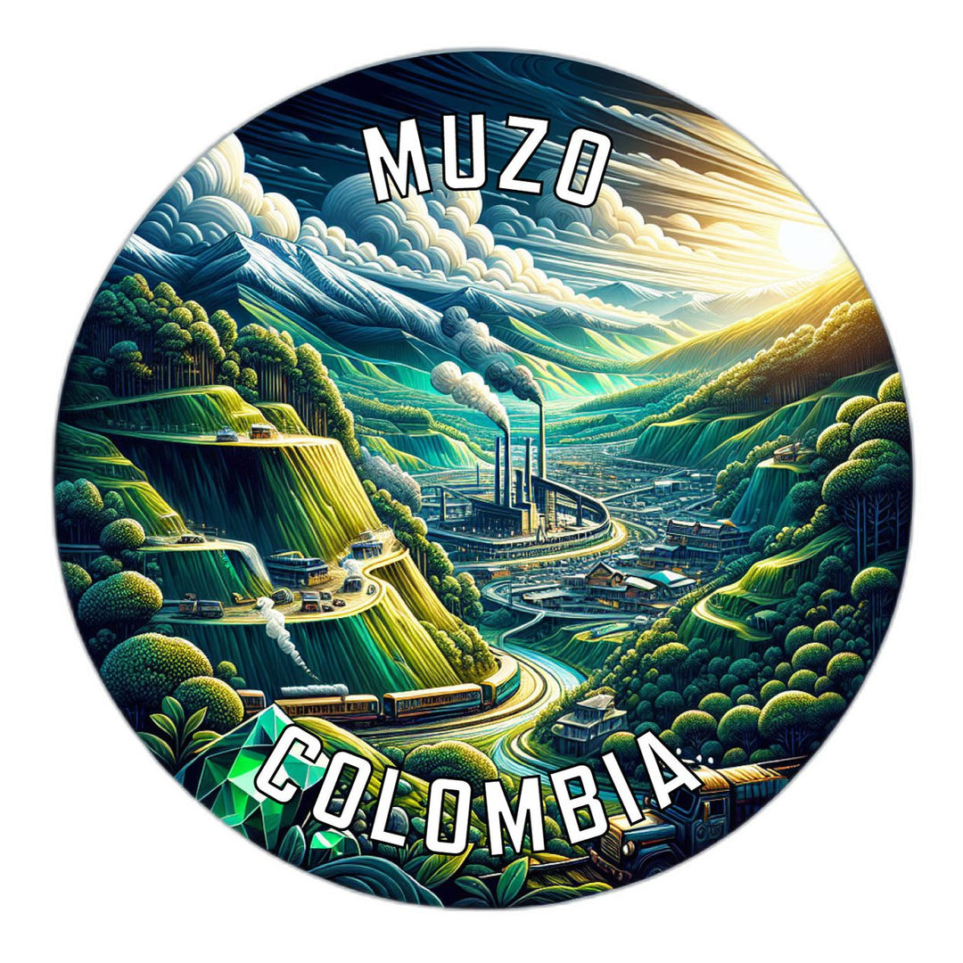 Muzo Colombia Souvenir Die Cut Flat Magnet Image 1